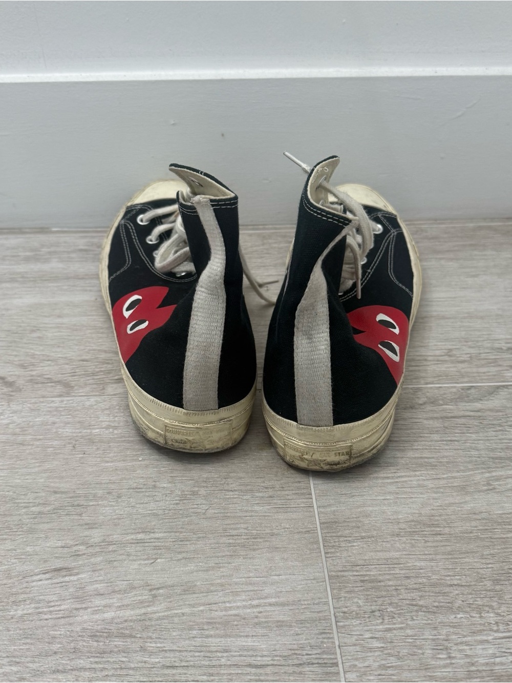 Commes Des GarconS PLAY Converse Unisex Chuck Taylor High Top Sneakers Black 12 - Picture 9 of 12